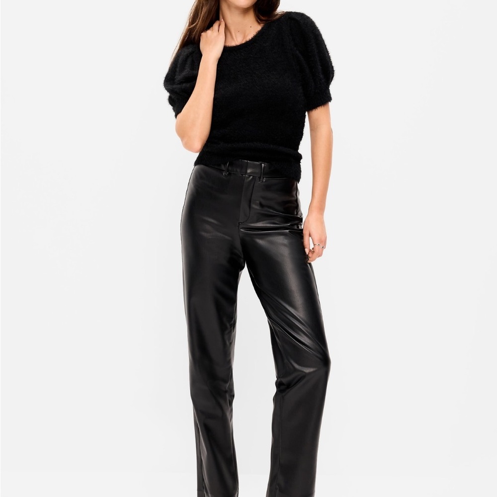 Old Navy Black Faux Leather Pants